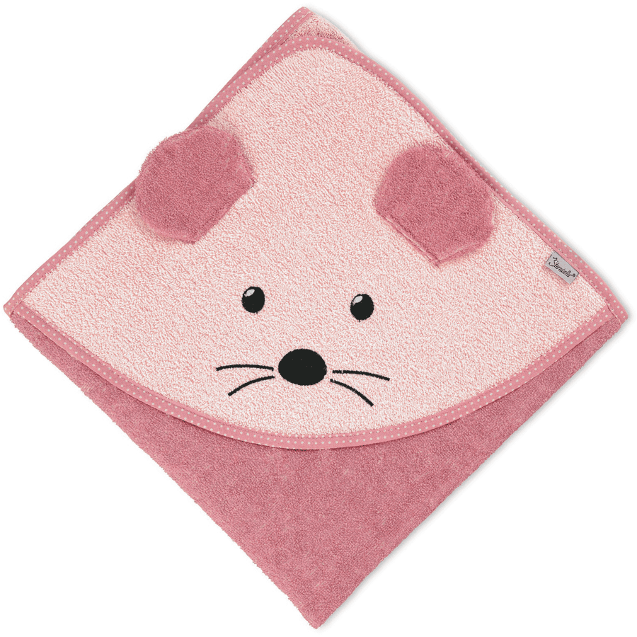 Sterntaler Badhanddoek met kap Mabel roze 100 x 100 cm