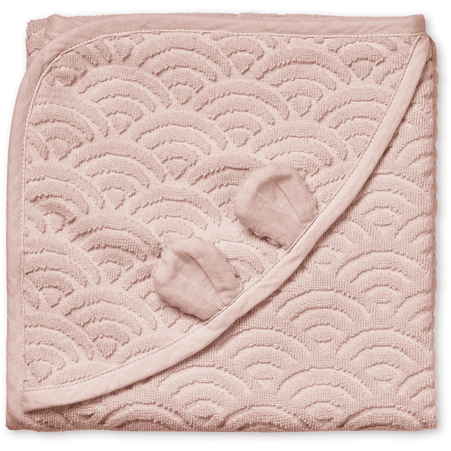 Cam Cam® COPENHAGEN Asciugamano da bagno con cappuccio e orecchie Baby Pink
