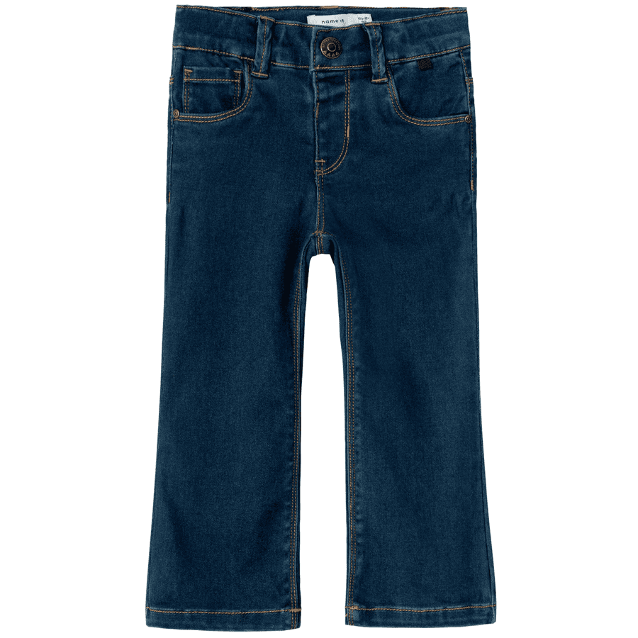 name it Bootcut Jeans Nmfsalli Tmavě modrá džínovina