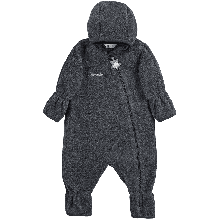 Sterntaler Overall Fleece antraciet gemêleerd