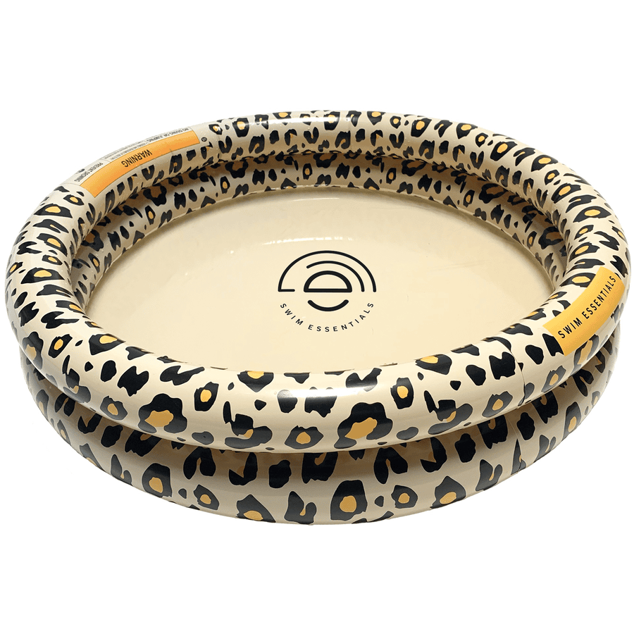 Swim Essentials Piscina hinchable Printed Beige Leopard 60 cm 2 anillos