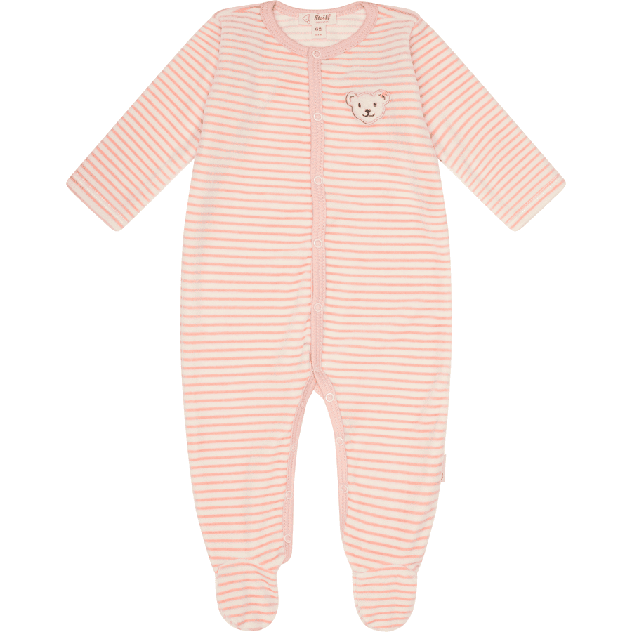 Steiff silver Langærmet romper pink