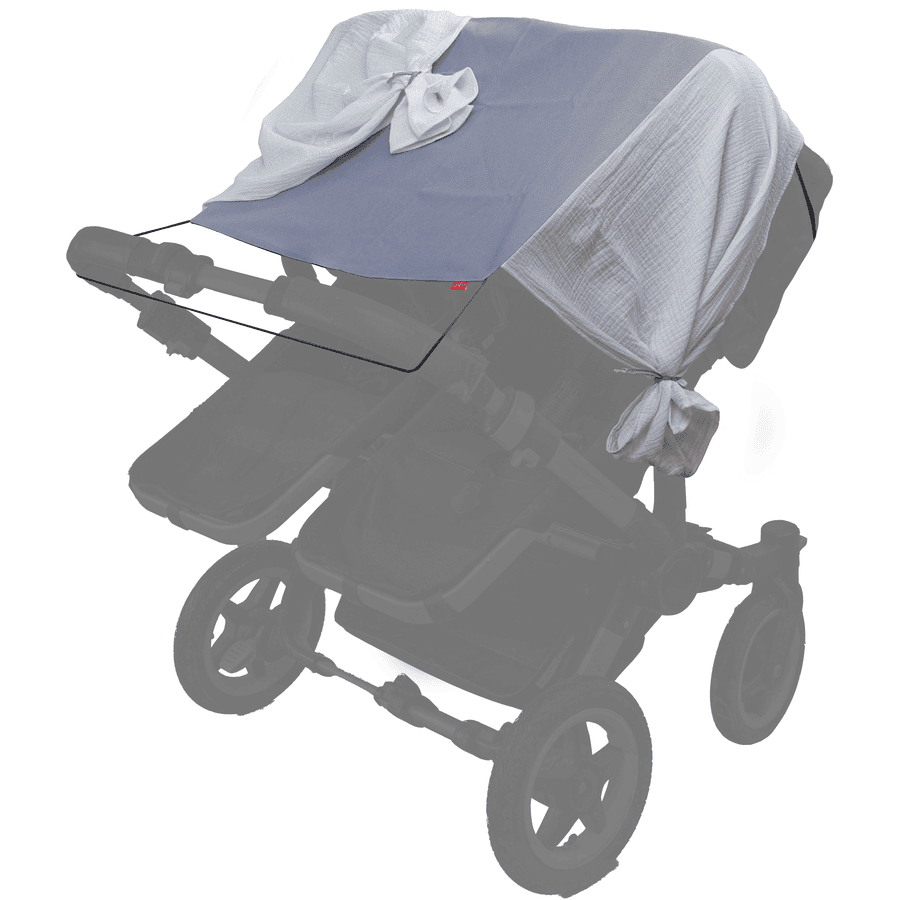 LEVILY Zonnescherm kinderwagen Twins PURE grijs