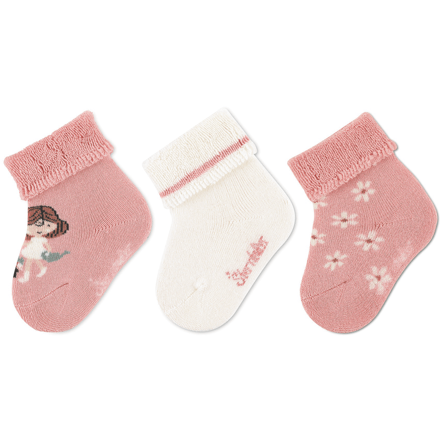 Sterntaler Vauvan sukat 3-pack Tytöt Pale Pinkki 