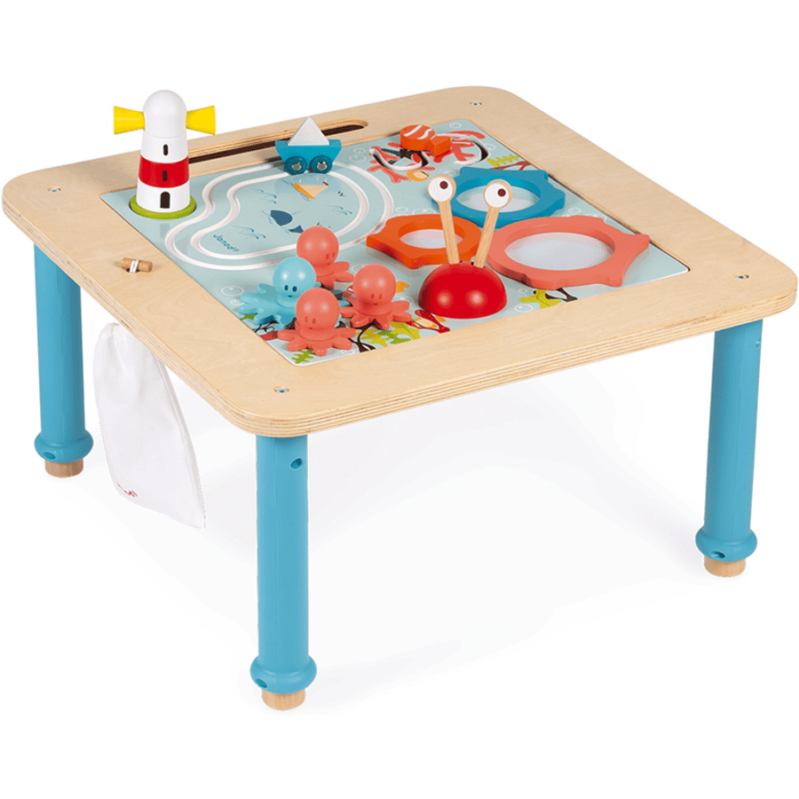 Janod® Multi-Activity Tisch "Ozean" mit Magnettafel (höhenverstellbar)