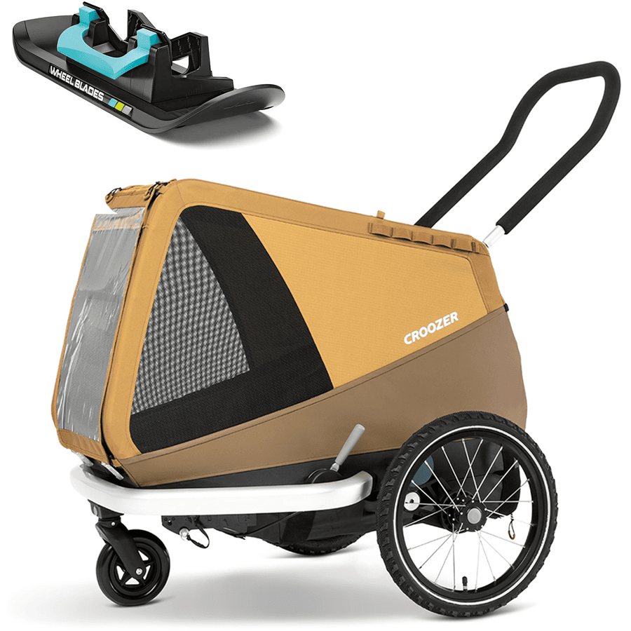 CROOZER Hondenfietskar Dog Enna Sundown yellow inclusief Wheelblades