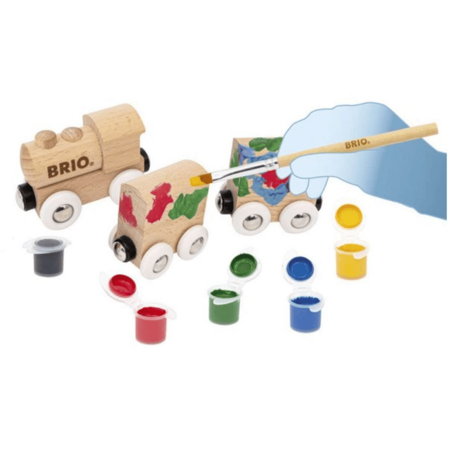 BRIO® WORLD wooden train to paint