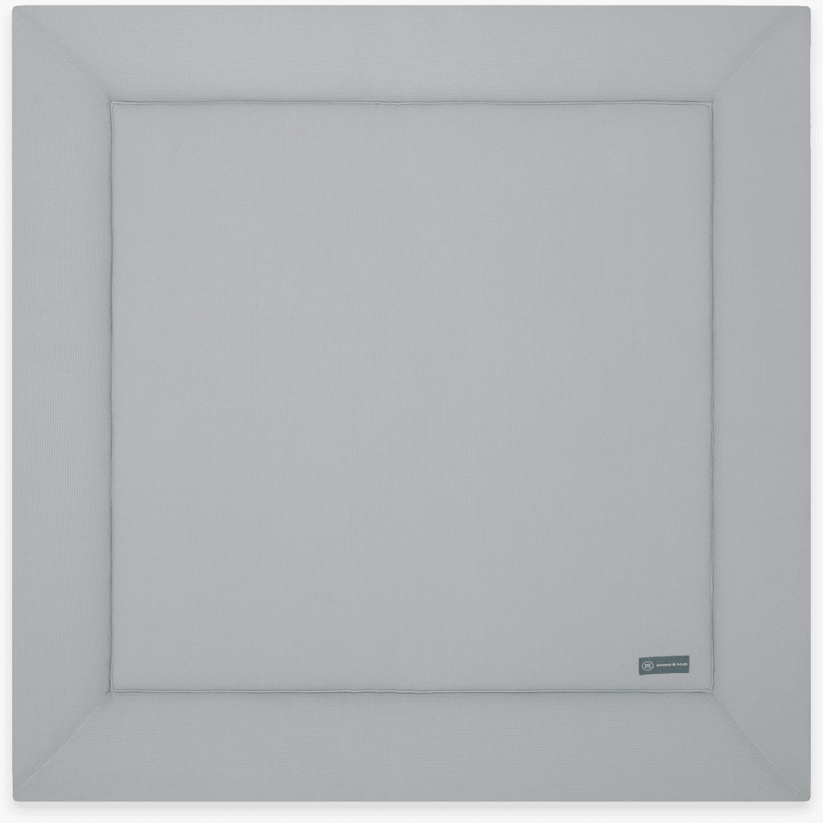 emma & noah  manta de gateo Essential Mini Piqué Gris 120 x 120 cm