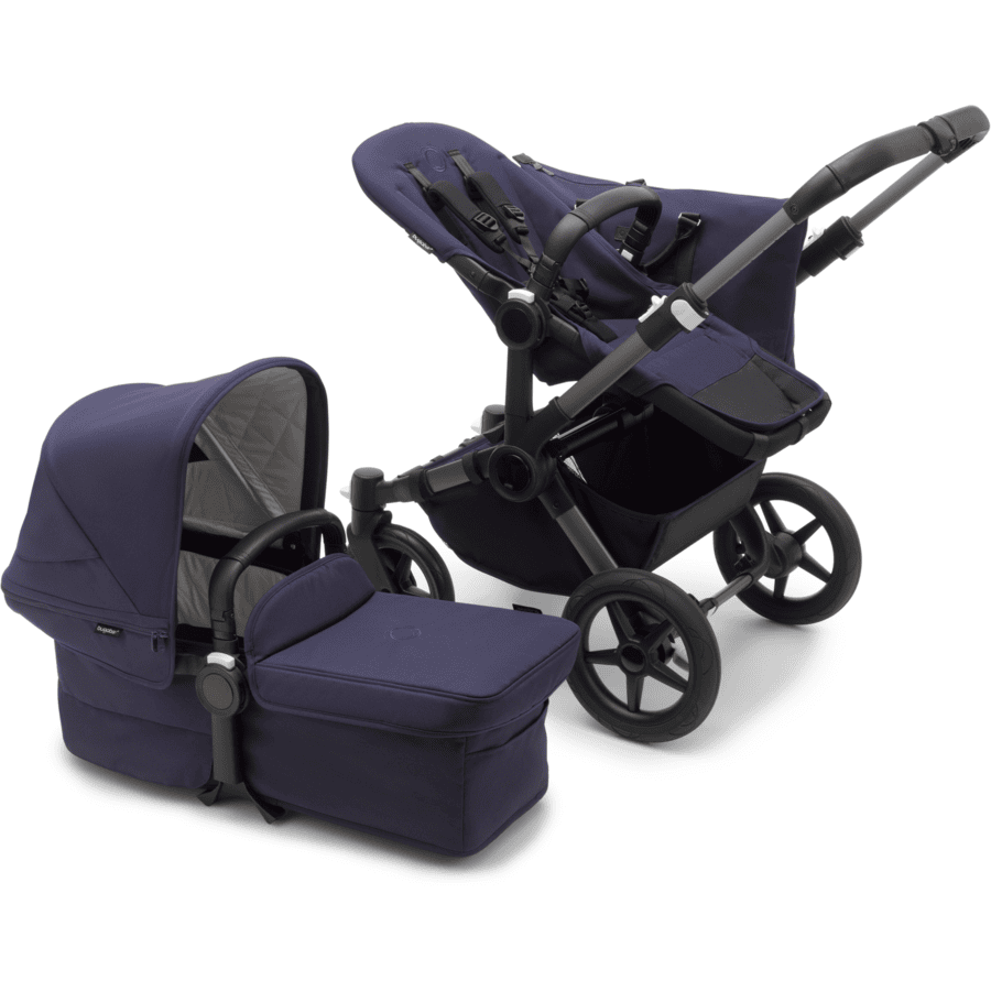 bugaboo Carro de bebé Combi Donkey 5 Classic Mono Complete Graphite/Dark Navy