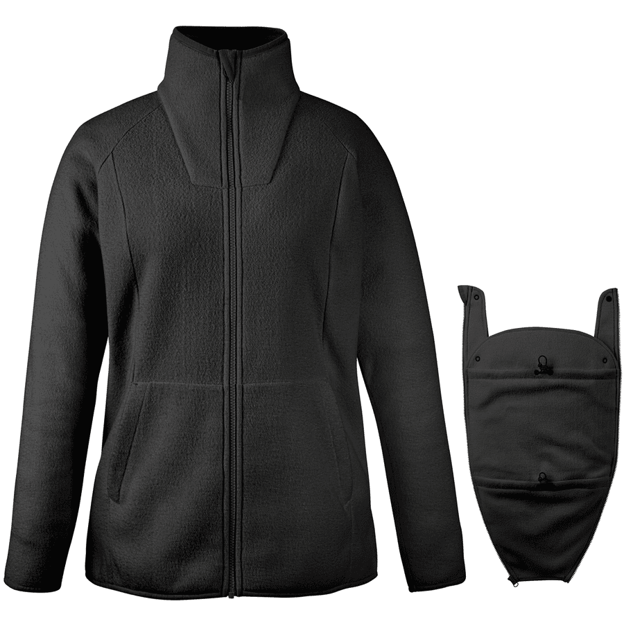 mamalila Fleece-Tragejacke Basel schwarz