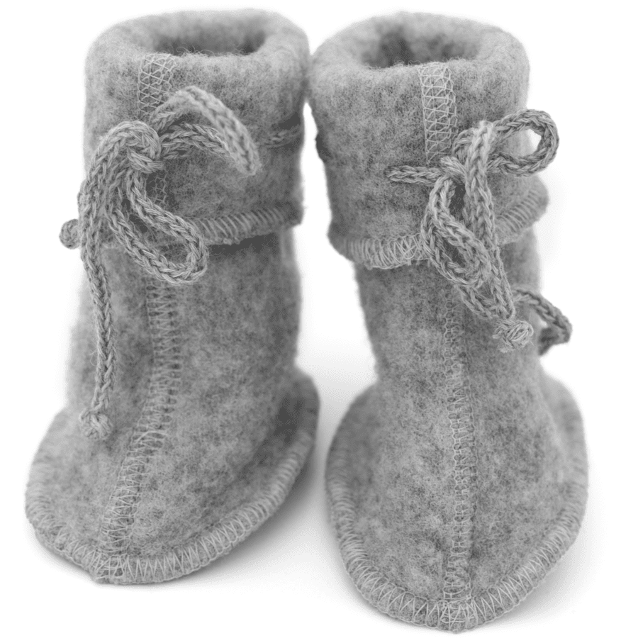 Engel Babyschuhe hellgrau melange