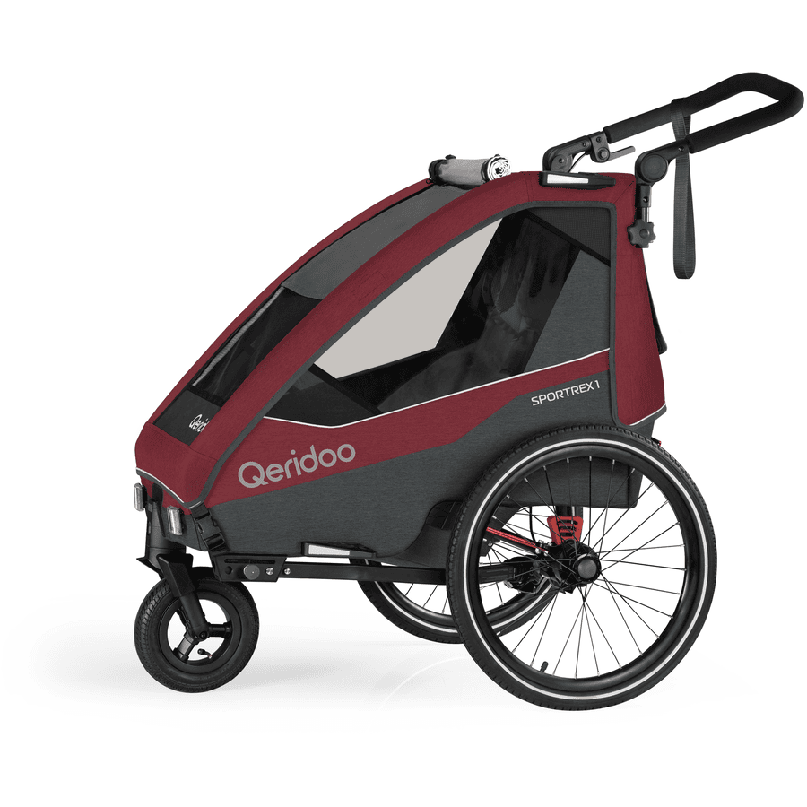 Qeridoo® Przyczepka rowerowa Sportrex 1 Limited Edition Cayenne Red Collection 2023