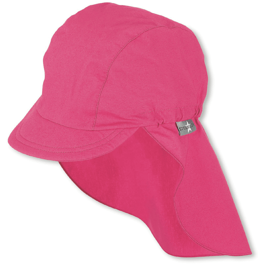 Sterntaler-huipulla varustettu korkki, jossa kaulanpunainen magenta
