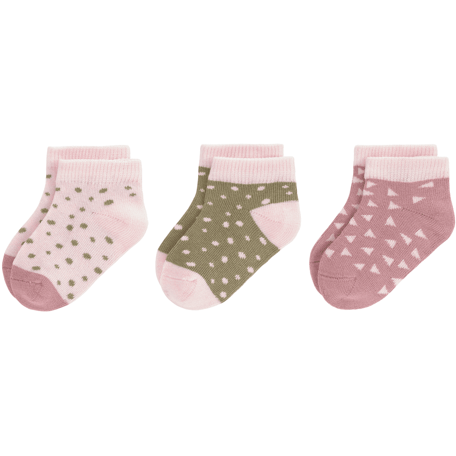 LÄSSIG Chaussettes Sneacker pour enfants, paquet de 3 Cinnamon