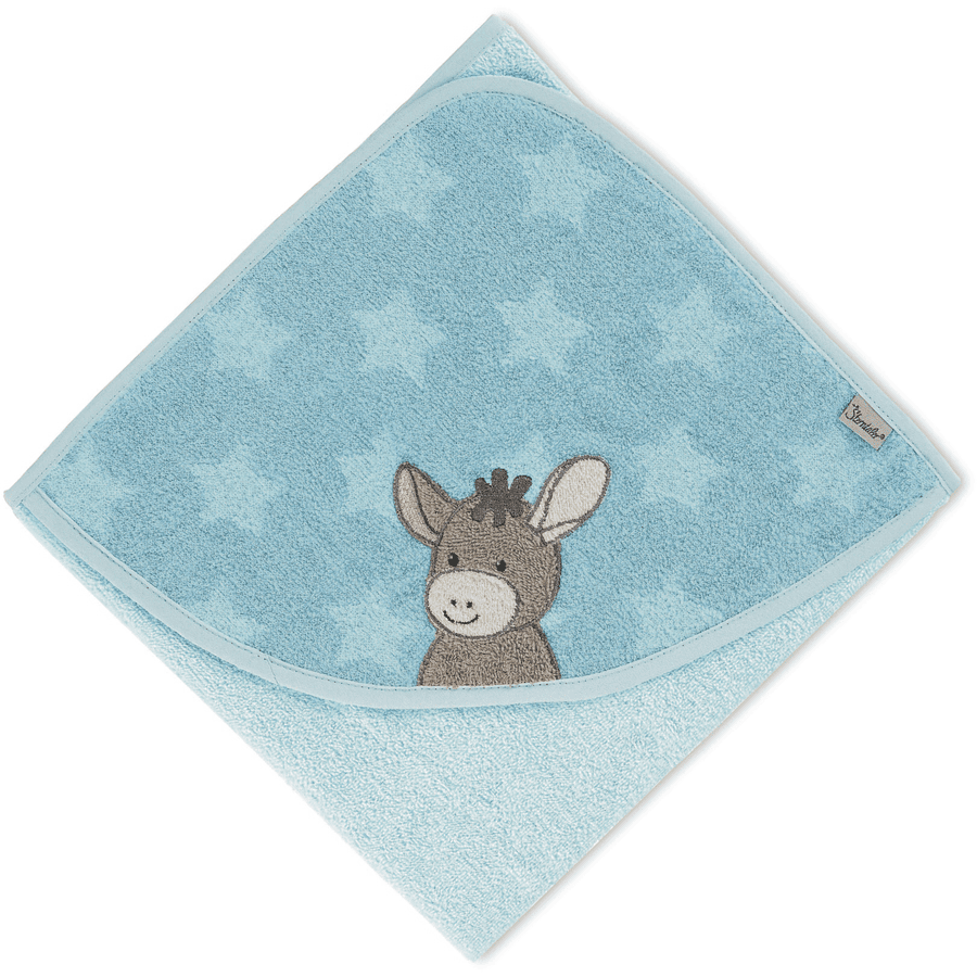 Sterntaler Ręcznik kąpielowy z kapturem Emmi jasnoniebieski 80 x 80 cm