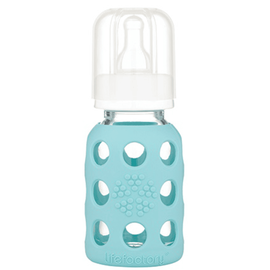 lifefactory Babyflasche aus Glas in mint 120ml 