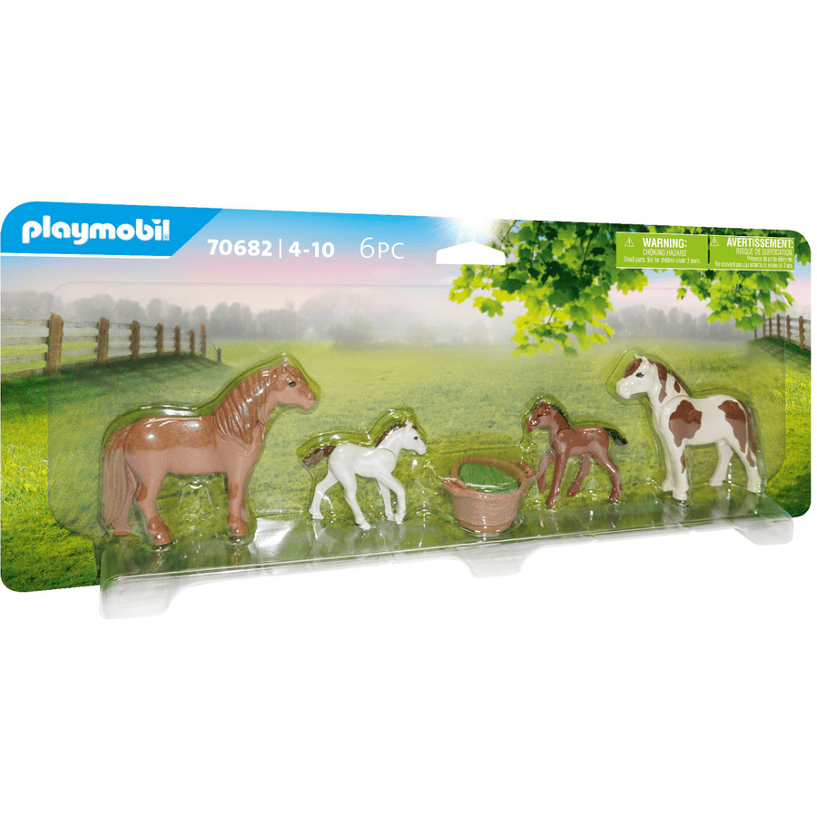 PLAYMOBIL® Country Figurine poneys avec poulains 70682