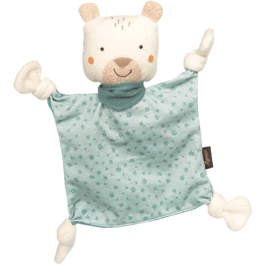 sigikid ®Schnuffeltuch Bär Yellow mint, weiß