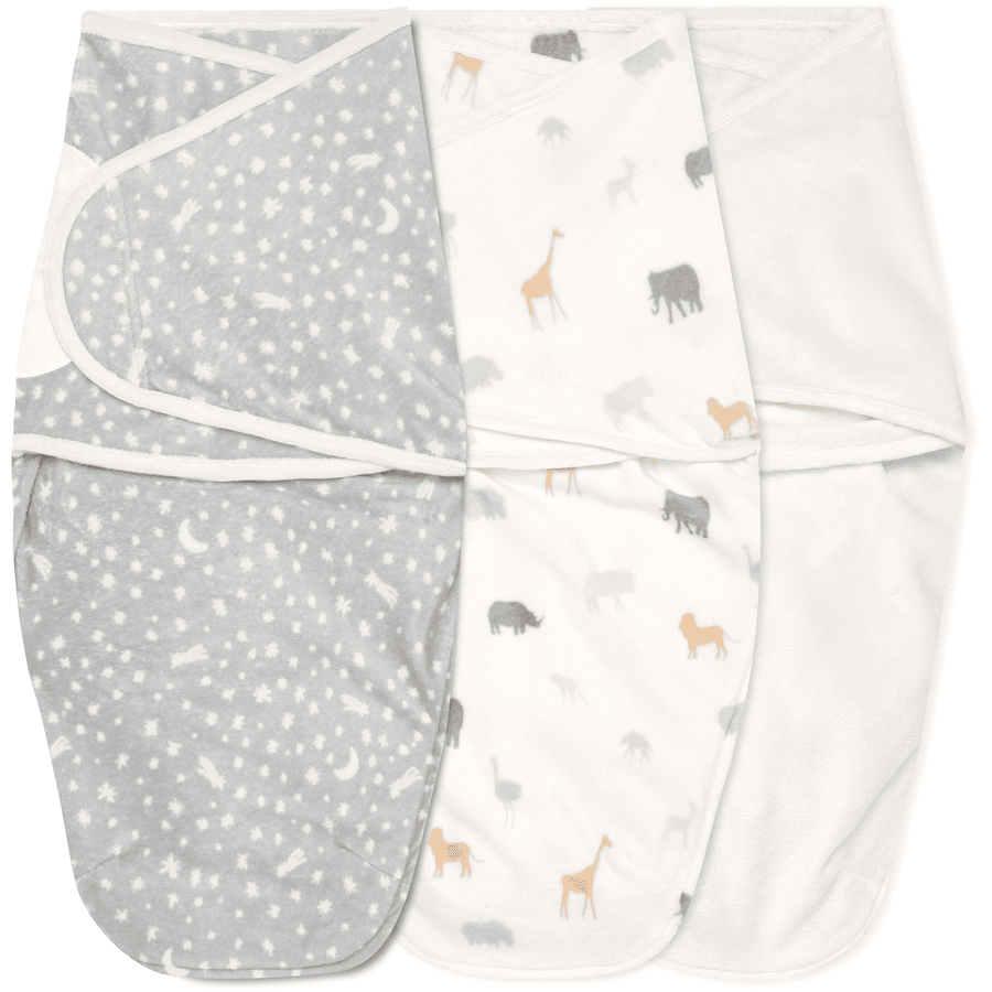 aden + anais™ essential s easy swaddle™ pucksack 1.5 TOG 3-pack wild prairie Velboa 0-3 månader