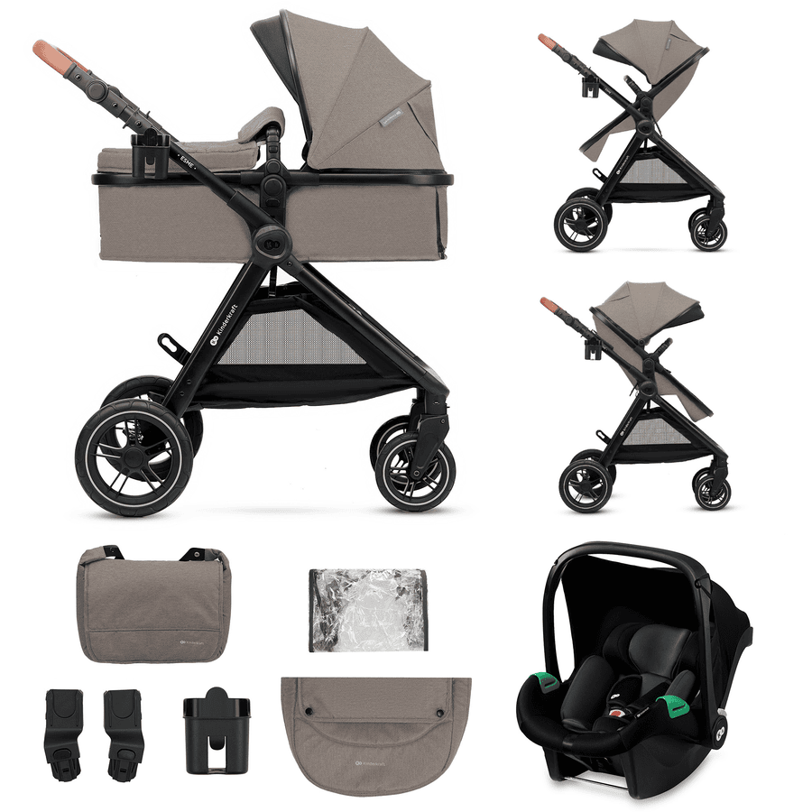 Kinderkraft Carrito de bebé combi ESME 3en1 Sand Beige