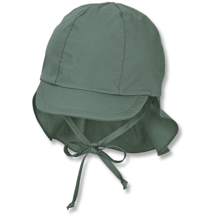 Sterntaler Casquette à visière avec protection du cou vert foncé