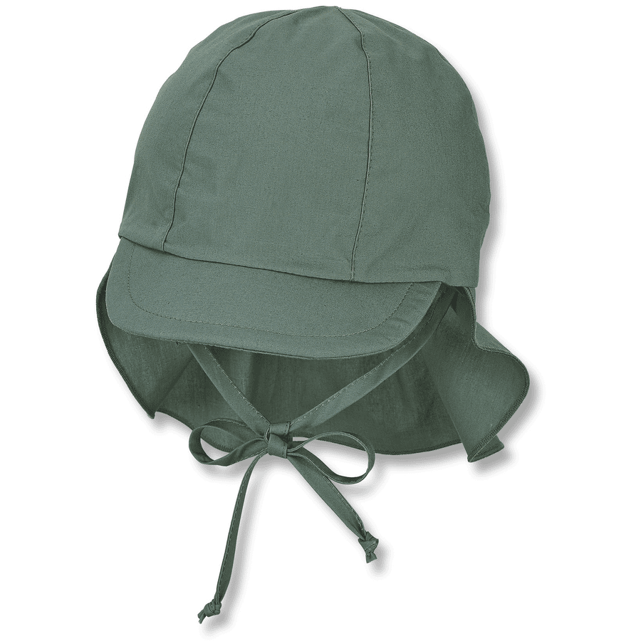 Sterntaler Gorra de pico con protección para el cuello, color verde oscuro