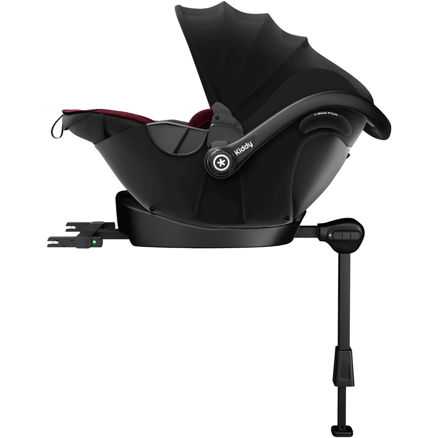 Kiddy Babyschale Evoluna i-Size 2 mit Basisstation Isofix Base 2 Beet Red Melange Icy Grey