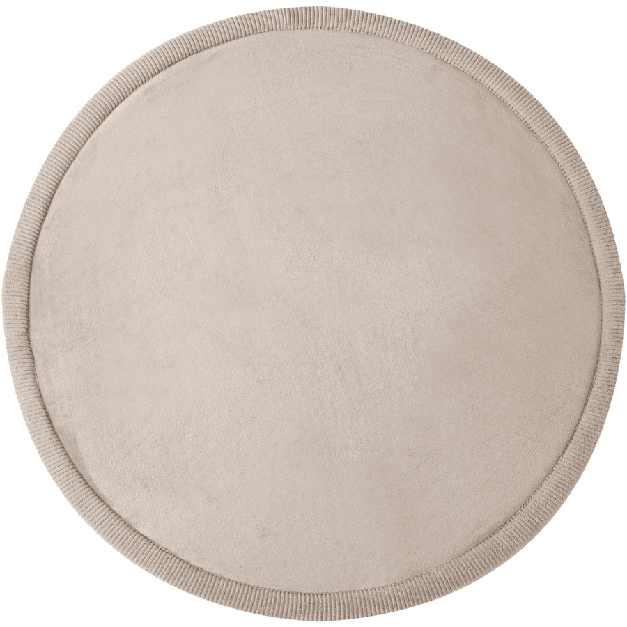 Hakuna Matte Samt-Spielmatte ⌀120 cm, Beige