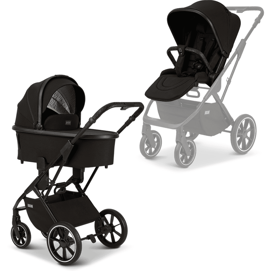 MOON Kinderwagen PIU Black/Matte Black 