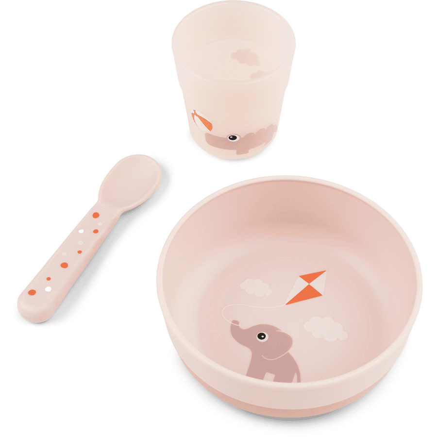 Done by Deer™ Geschirr-Set Foodie First meal Playground rosa