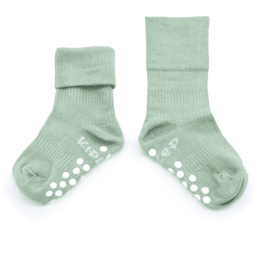 KipKep Stay-On Socks Antislip Calming Green Organic 12 - 18 maanden