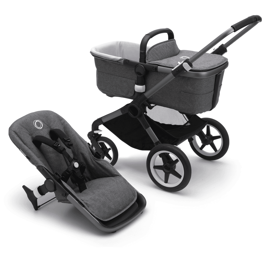 bugaboo Kinderwagen Basis Fox 3 Graphite/Grey Melange