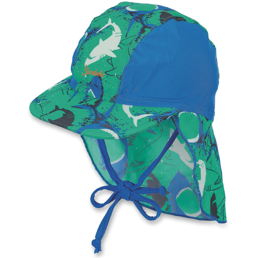 Sterntaler Peaked cap med nakkebeskyttelse pebermynte