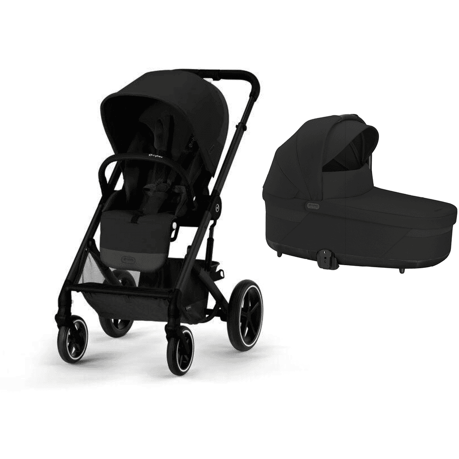 cybex GOLD Balios Black Black Barnevogn S Lux Moon inkludert barneseng S Lux Moon liggedel Black 