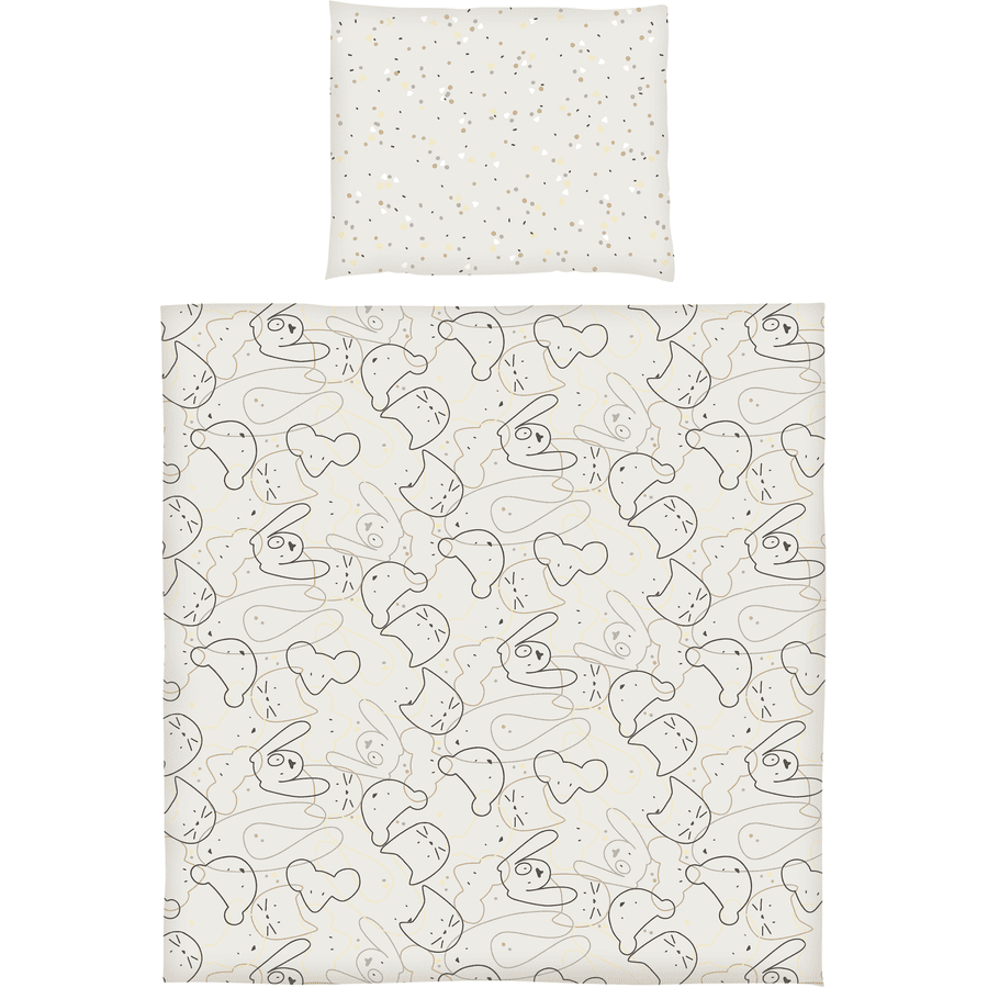 Dr. Sonne Biancheria da letto reversibile The Four taupe 80 x 80 cm