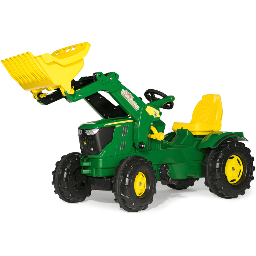 ROLLY TOYS Tramptraktor Farmtrac Traktor John Deere 6210 R med skopa 611096