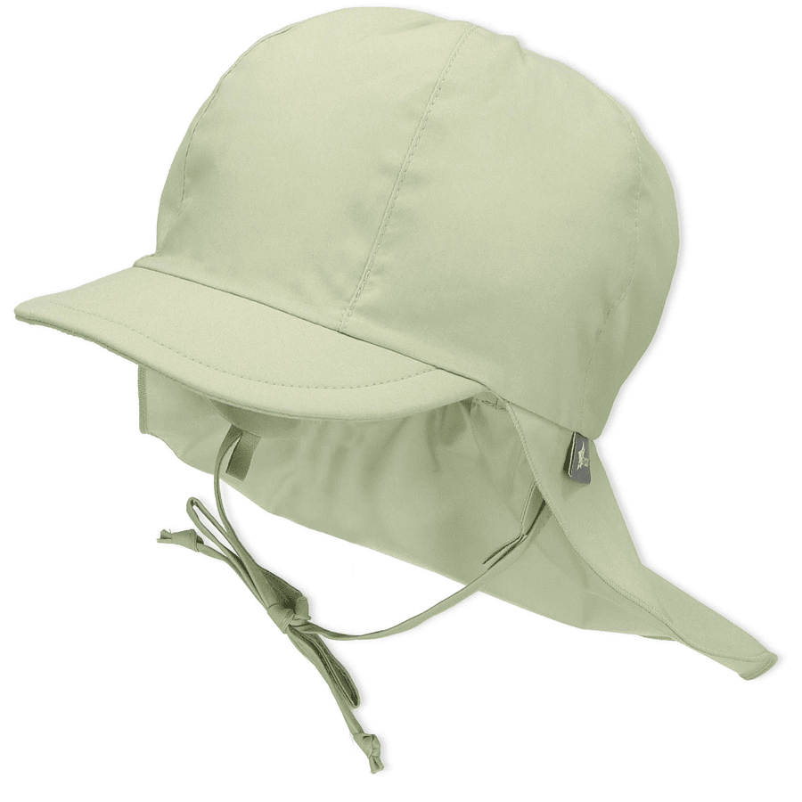 Sterntaler Gorra de pico con protección para el cuello verde