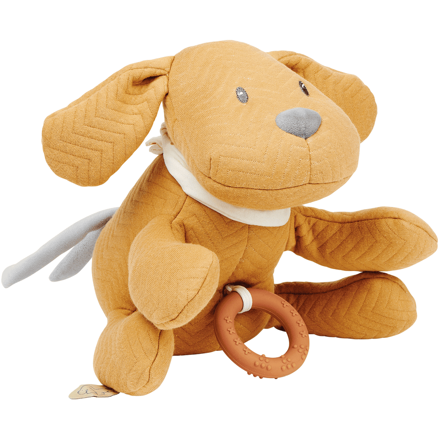 Nattou Peluche musicale chien Charlie jacquard caramel