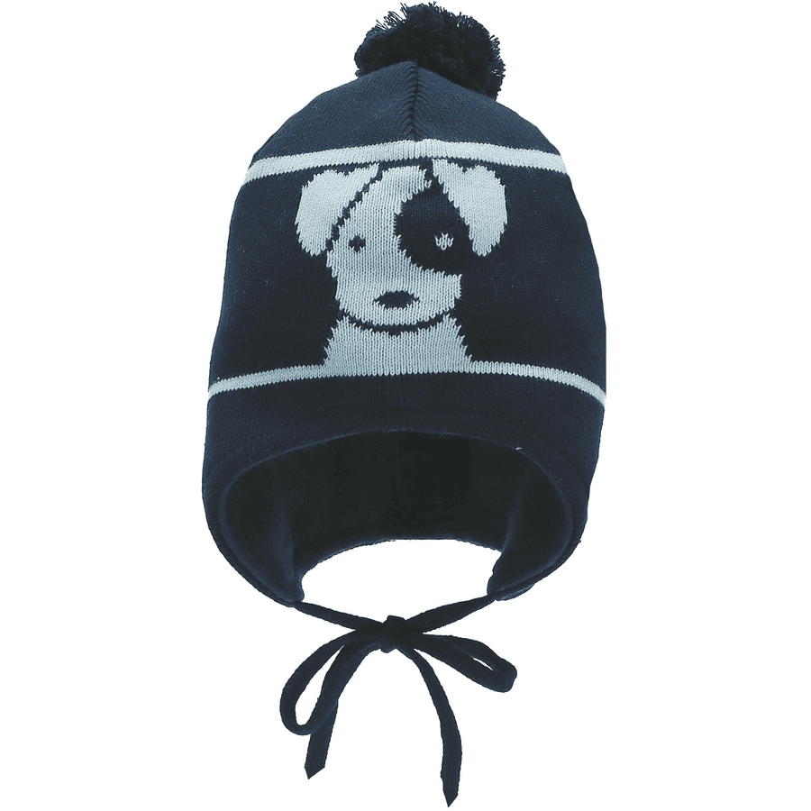 Sterntaler Pom-pom hatt hund marine 