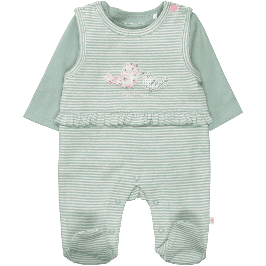  STACCATO  Dors-bien+shirt pale mint rayé 