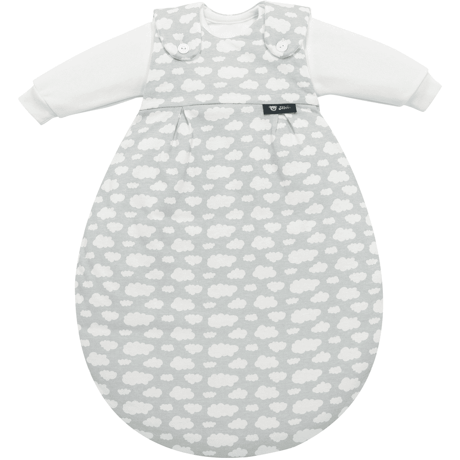 Alvi Baby-Mäxchen® - Slaapzak de Originele 3-delig - Wolken zilver