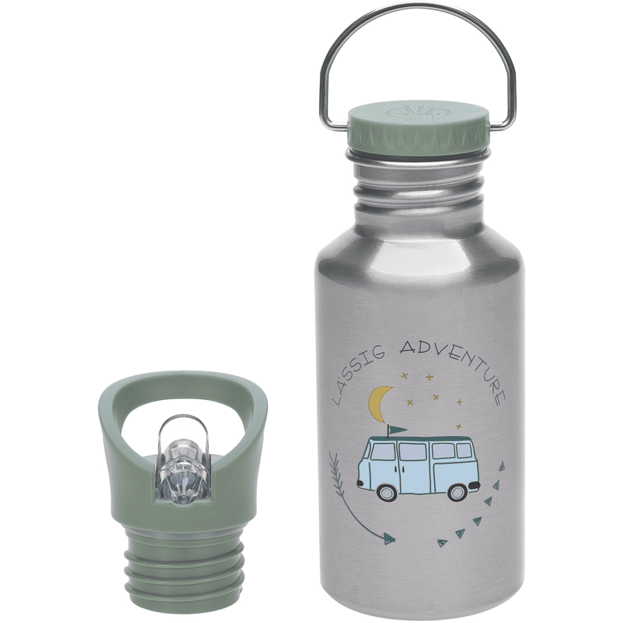 LÄSSIG Trinkflasche aus Edelstahl, Adventure Bus 500 ml