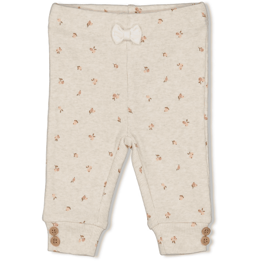 Feetje Little Geribde broek Rosebud Nature Melange