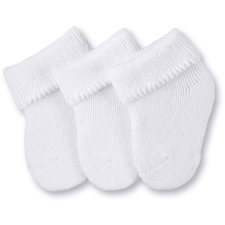 Sterntaler Primeros calcetines paquete de 3 unidades blanco