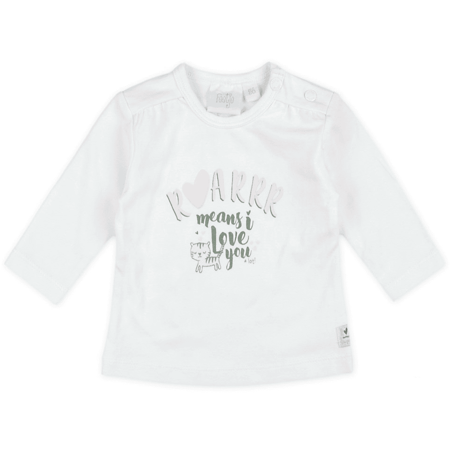 Feetje Longsleeve Roarrr Wild Thing blanc