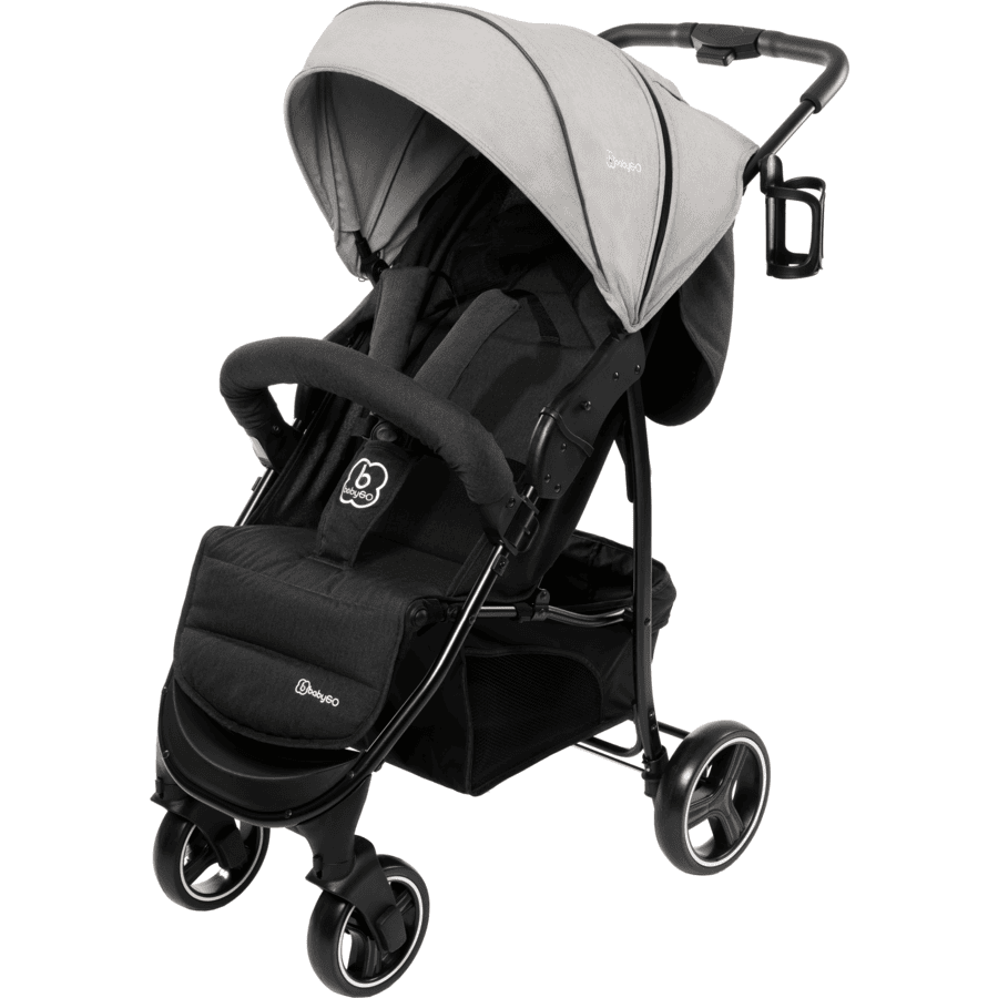 babyGO  Barnevogn Basket Grey Melange