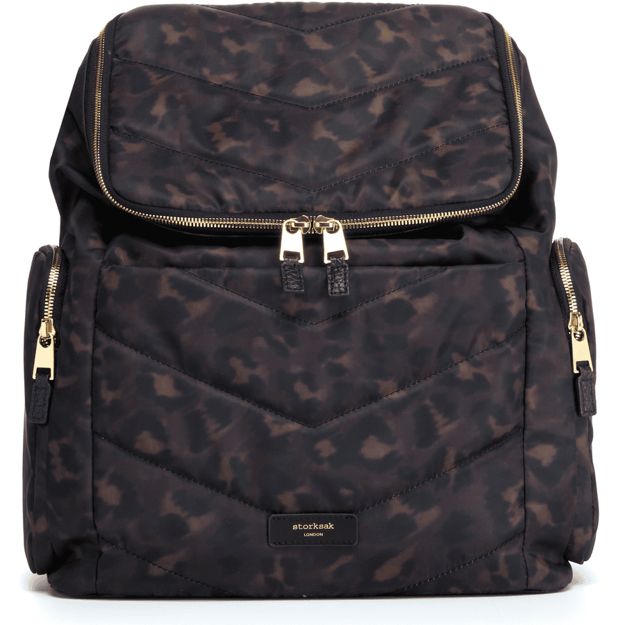 storksak Changing Backpack Alyssa Leopard black 