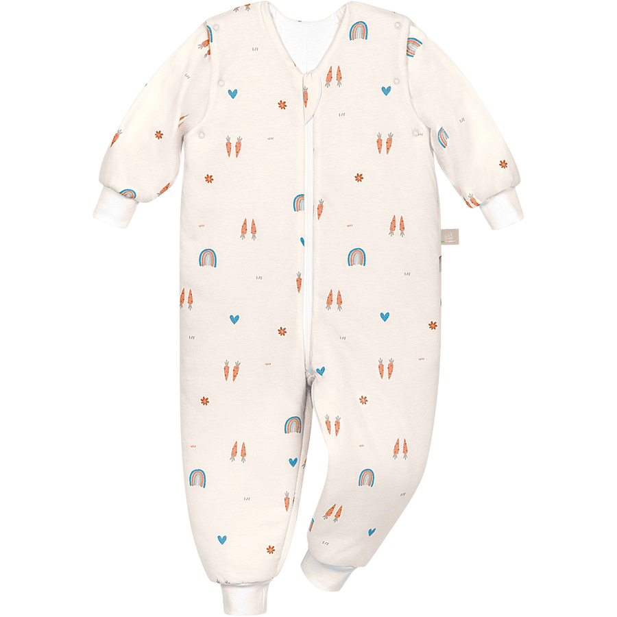 odenwälder Combinaison pyjama enfant Hopsi ouatinée Rainbow écru