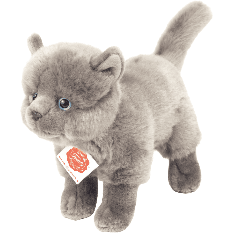 Teddy HERMANN ® Karthusialainen kissa seisova tummanharmaa, 20 cm.