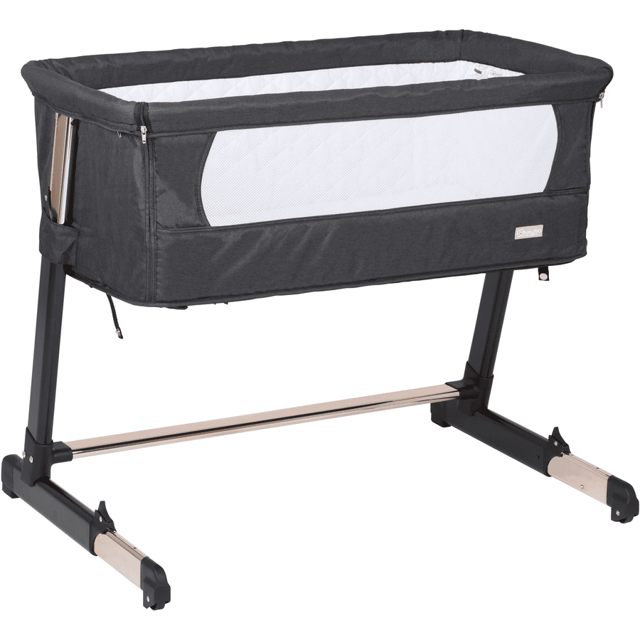 babyGO Side bed Together Black -Gold